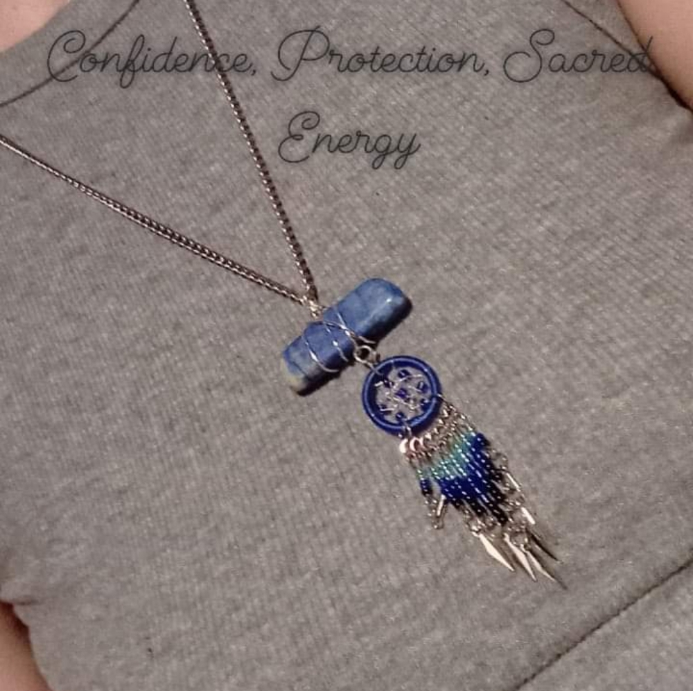 One of a kind Dreamcatcher Lapis Lazuli Necklace
